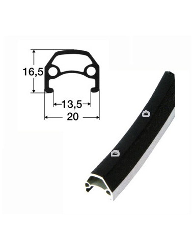 Fälg 28 tum (13-622) 36-h db svart