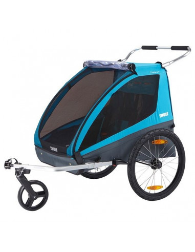 Cykelvagn coaster xt för 2 barn + last thule