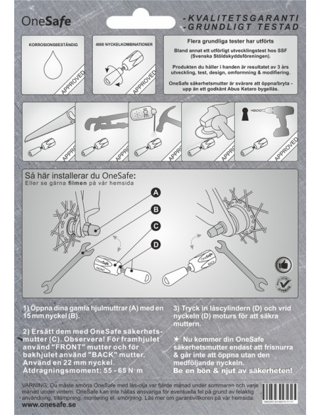 OneSafe Säkerhetsmuttersats