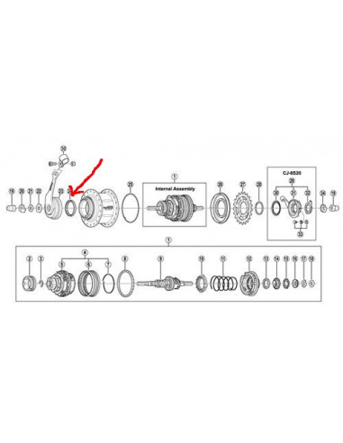 Kulring vänster yttre sg7c/c3000 nexus 7-v shimano