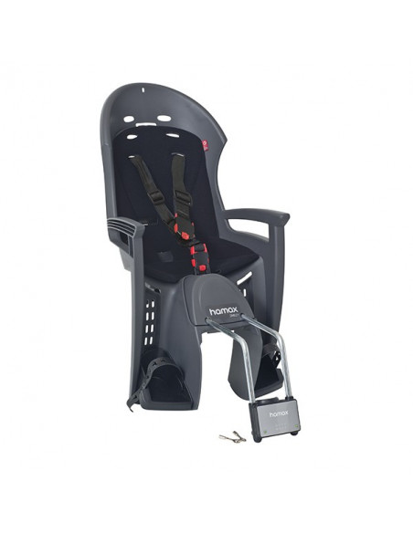 Barnsits smiley svart/grå med låsbart ramfäste hamax