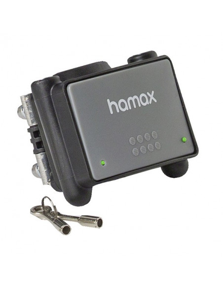 Barnsits smiley grå/röd med låsbart ramfäste hamax