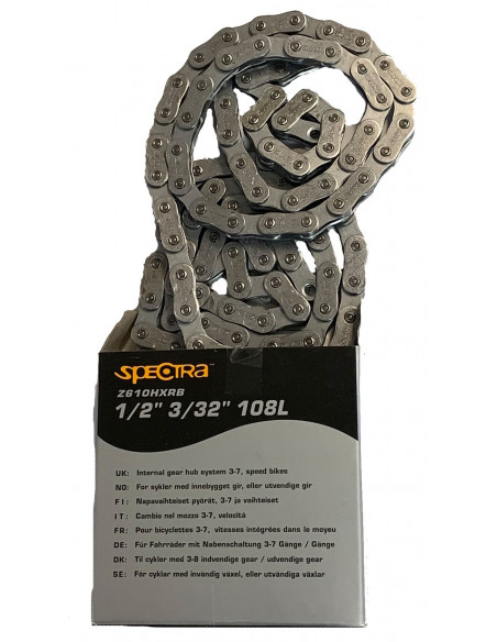 Kedja 1/2 x 3/32 tum 108 länkar antirost spectra