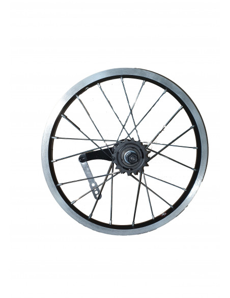 Bakhjul 20 tum (406 mm) aluminium svart/silver 0-v