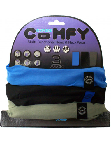 Comfy blue/black/grey 3-pack oxc