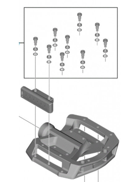Skruv för pedal pd-gr500 mfl. 9-pack shimano