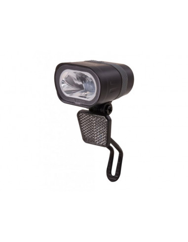 Framlampa axendo 40xe för elcykel/navdynamo för gaffelmontering 40 lux spanninga