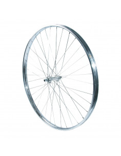 Hjul fram 28 tum (622) kromstål 36-h silver