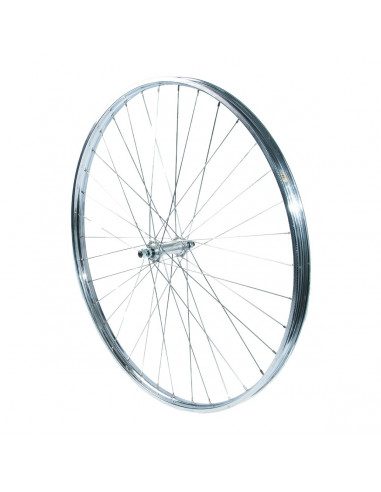 Hjul fram 28 tum (622) kromstål 36-h silver