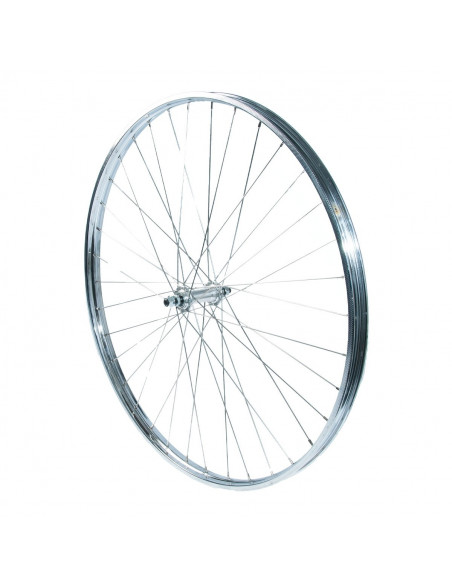 Hjul fram 28 tum (622) kromstål 36-h silver