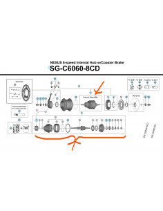 Navinsats 8-v sg-c6060-8cd 187 mm nexus shimano