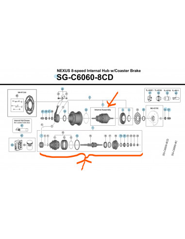 Navinsats 8-v sg-c6060-8cd 187 mm nexus shimano