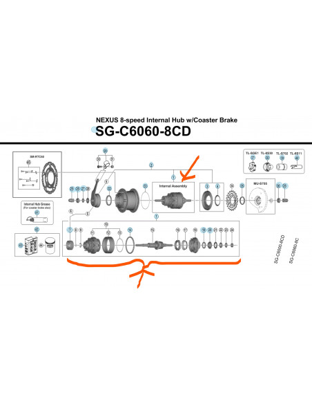 Navinsats 8-v sg-c6060-8cd 187 mm nexus shimano