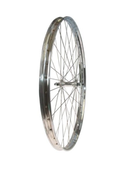 Transporthjul fram 26 tum (584 mm) kromstål