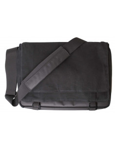 Axelremsväska metro messenger med avs fäste svart atran