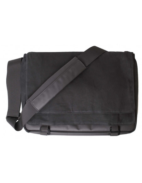 Axelremsväska metro messenger med avs fäste svart atran