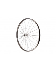 Hjul fram 28 tum (635) kromstål 36-h silver