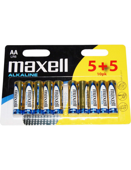 Batteri lr6 aa 1.5 v maxell 10-pack