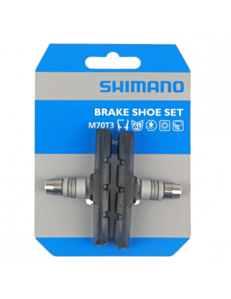 Bromsklotsar v-broms 72mm lx/deore m70t3 gängade shimano