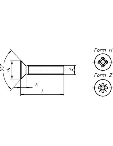 Skruv M3 x 10 mm försänkt stjärna h-form galvad för bla. lock under elsparkcykel