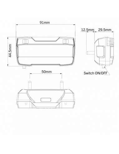 Baklampa h-trace för pakethållare herrmans