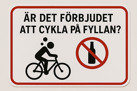 Får man cykla efter alkoholförtäring?
