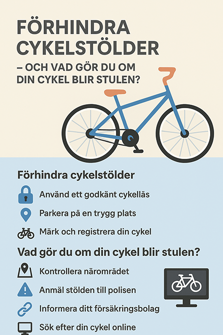 Förhindra cykelstölder – så skyddar du din cykel och vad du gör om den ändå blir stulen